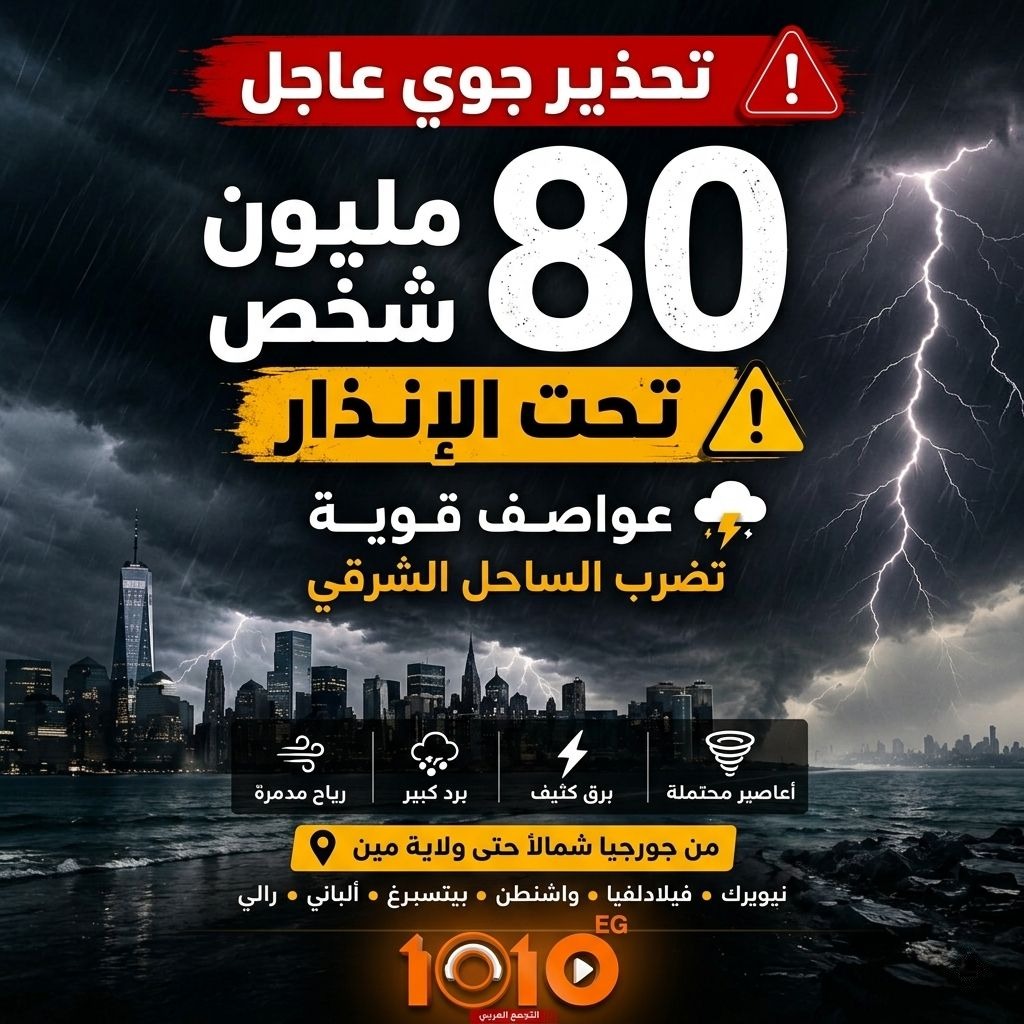 تحذير جوي عاجل: 80 مليون شخص تحت الإنذار