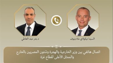 وزير الخارجية يبحث مع ممثل غزة تنفيذ خطة السلام ويؤكد أهمية استكمال المرحلة الأولى