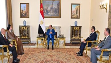 السيسي يستقبل عمار الحكيم ويؤكد دعم مصر لأمن واستقرار العراق