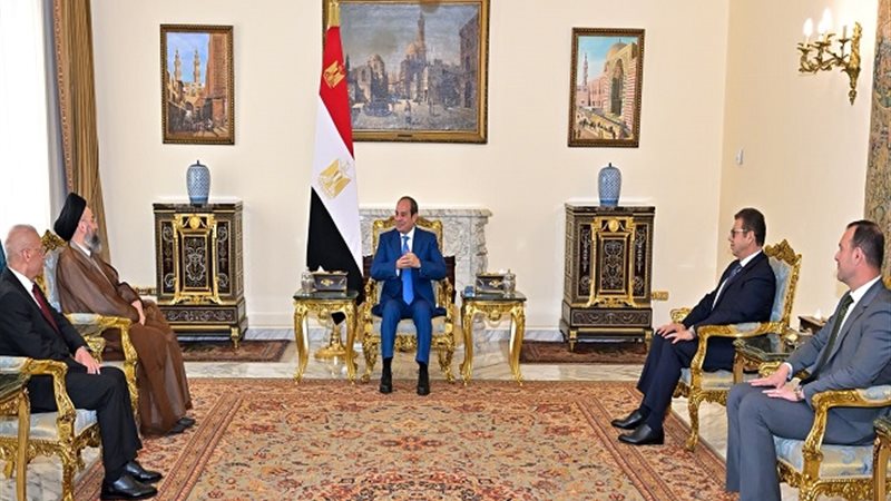 السيسي يستقبل عمار الحكيم ويؤكد دعم مصر لأمن واستقرار العراق